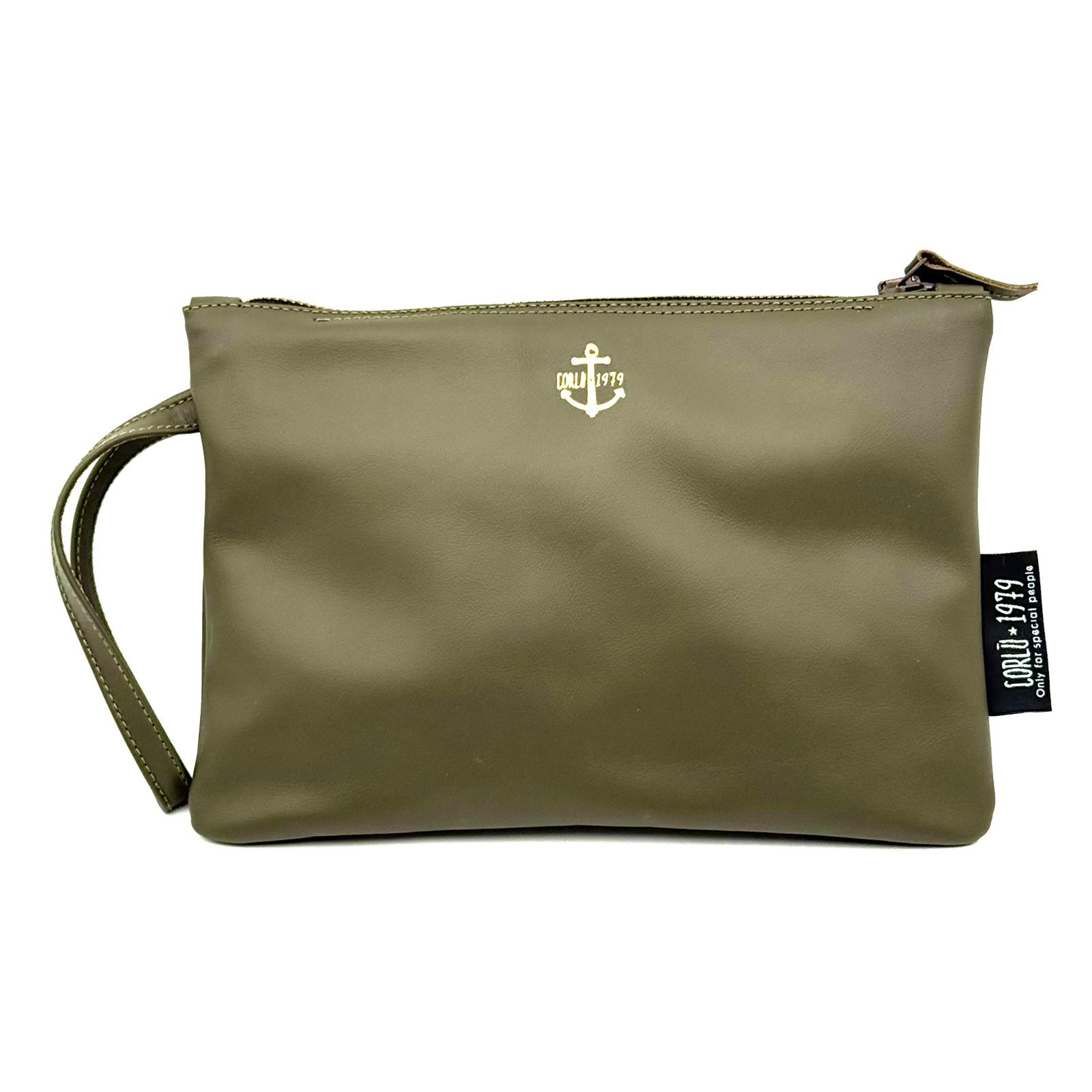 Pochette in pelle verdone Pochette in pelle verdone